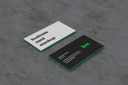 business card mockup on marble
