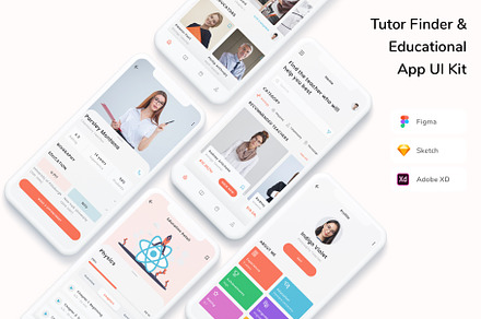 Tutor Finder & Educational UI Kit, an UI Kit Template by Betush