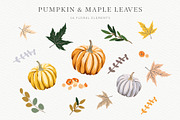 Pumpkin & Maple leaves, an Illustration by OJardin (Thumbnail 5 of 5)