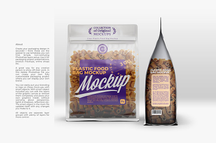 Clear Plastic Food Bag Mockup, a Packaging Mockup by Reformer Mockup