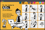 Character Set V04 Aliv, an Illustration by Weirdsgn Store (Thumbnail 1 of 5)