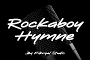 Rockaboy Hymne – Handwritten Display, a Handwritten Font by Fikryal Studio (Thumbnail 1 of 12)