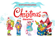 Watercolor Christmas Characters, a Person Illustration by Marina.Markizova (Thumbnail 1 of 5)