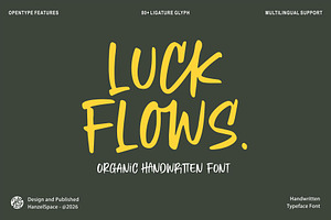 Luck Flows | Handwritten Font