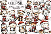 Cute Pastel Animal Christmas Clipart, an Illustration by Daily.Designs (Thumbnail 1 of 5)