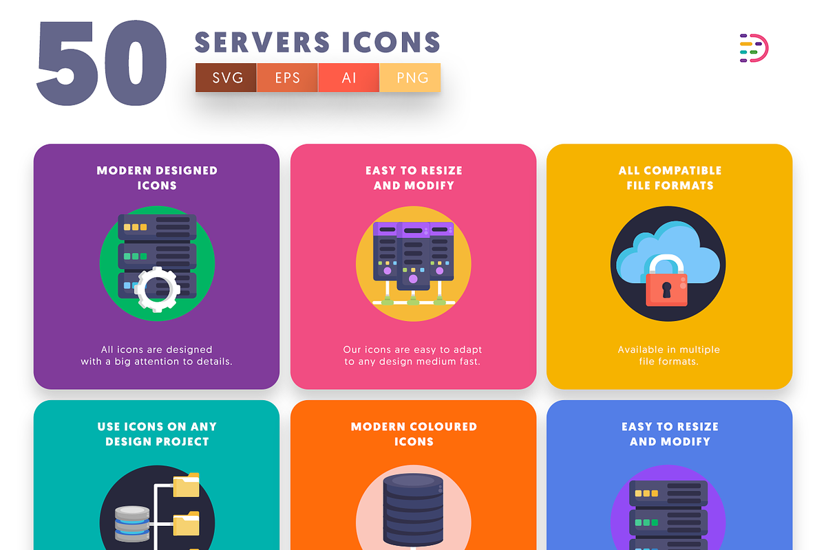 50 Servers Icons, an Icon by Dighital (Photo 6 of 10)
