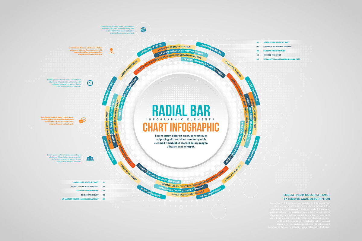 Radial Bar Chart Infographic, a Templates & Theme by h.utomo
