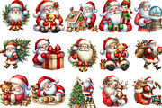 Christmas Santa Claus Clipart, an Illustration by Designking (Thumbnail 2 of 5)
