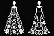 Wedding Dress Vector Pack, an Illustration by Gaye Art (Thumbnail 15 of 21)