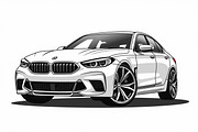 Modern Sports Car Vector Art Set, an Illustration by BIPLOB EXPERT (Thumbnail 5 of 7)