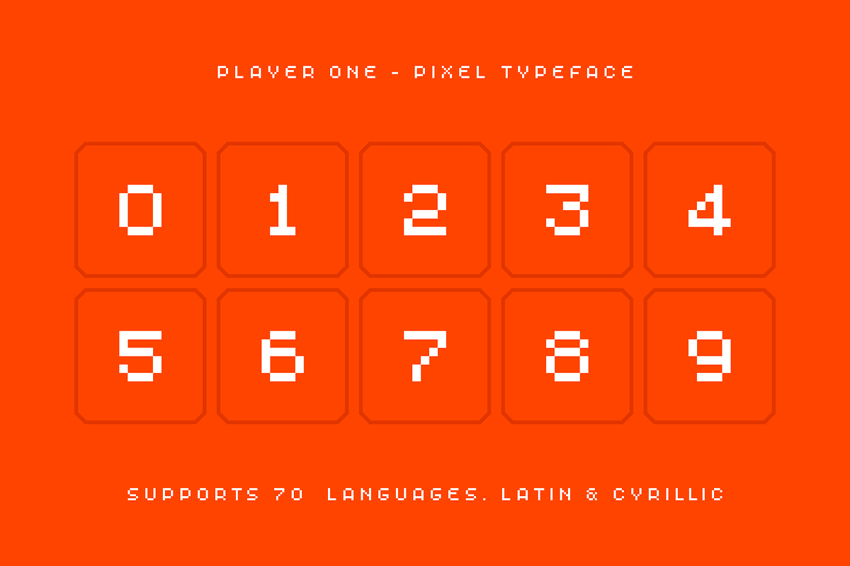 Player One - Pixel Typeface, a Sans Serif Font by alpercakici (Photo 8 of 13)