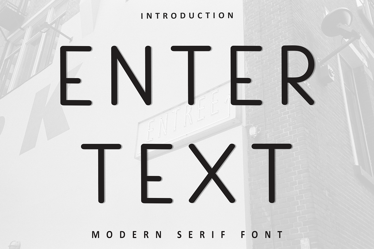Enter Text, a Sans Serif Font by FreshTypeINK (Photo 1 of 8)