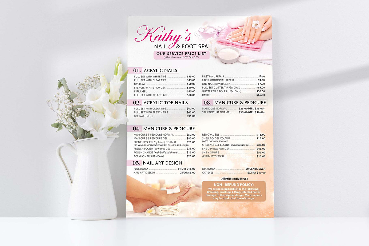 EDITABLE PRICE LIST TEMPLATE, a Print Template by Rin.Freelancer (Photo 2 of 3)