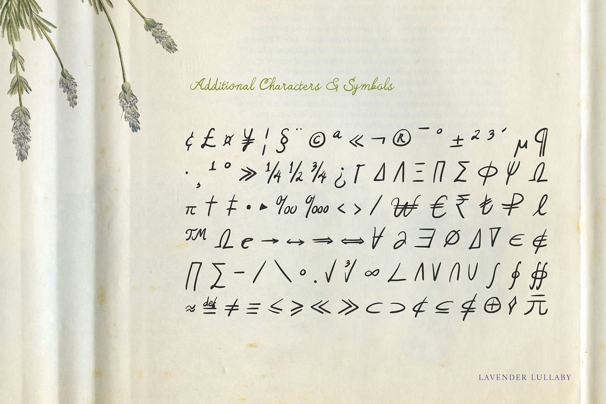Lavender Lullaby Handwritten Font, a Handwritten Font by Perplexitics (Photo 10 of 10)