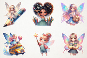 Back To School Cute Fairy Girl Png, an Illustration by RobertsArt (Thumbnail 6 of 7)