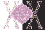 Lavender Floral Alphabet Vectors, an Illustration by Amanda Ilkov (Thumbnail 3 of 5)