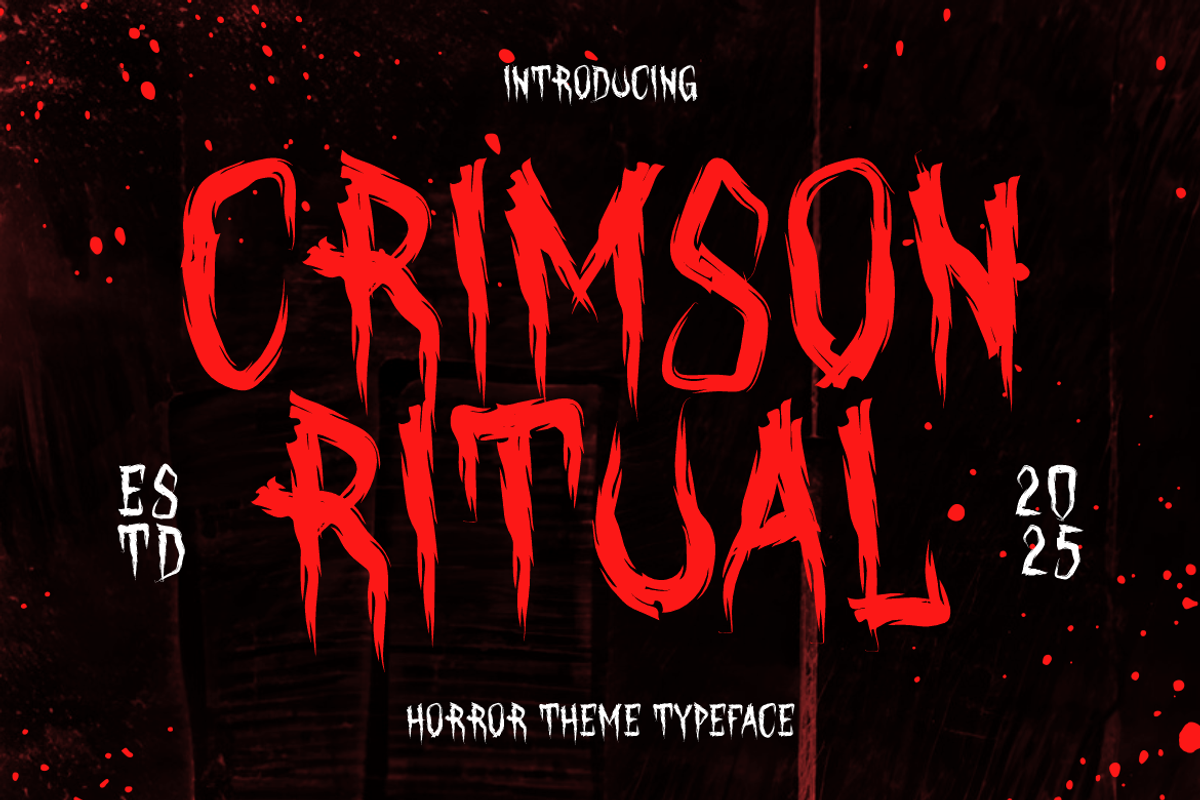 Crimson Ritual - Scary Font, a Font by PutraCetol Studio (Photo 1 of 5)