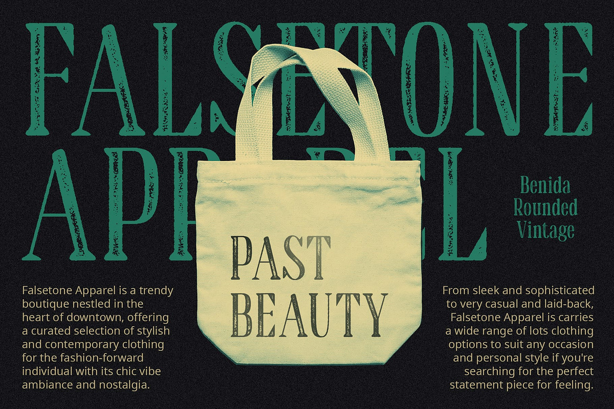 Benida Rounded Vintage, a Serif Font by Craft Supply Co. (Photo 4 of 8)