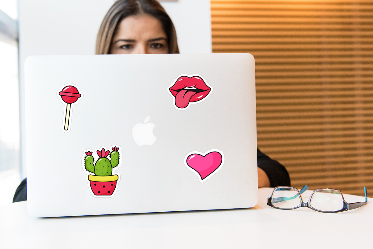 Retro pop art sticker bundle, an Object Illustration by JulyGart (Photo 6 of 6)