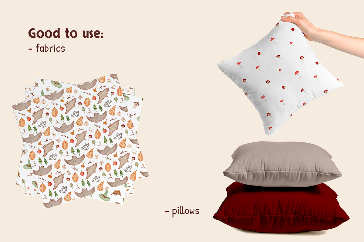 Watercolor Halloween patterns, a Pattern Graphic by Lagniappe Art (Photo 6 of 11)