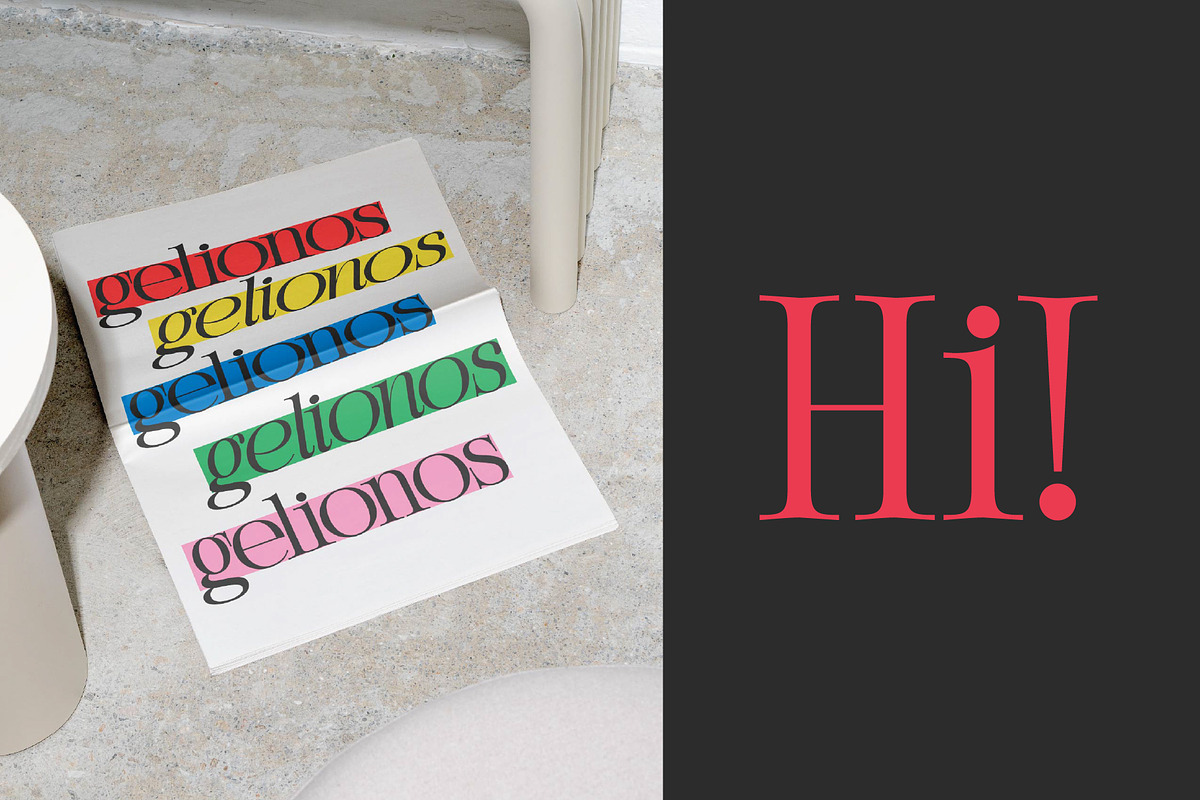 Gelineos - Modern Serif Display Font, a Serif Font by Brainwaves.Studio (Photo 5 of 7)