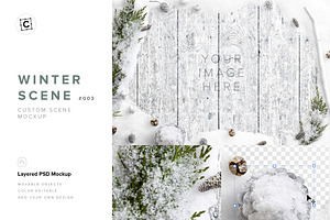 Winter Custom Scene Mockup 003