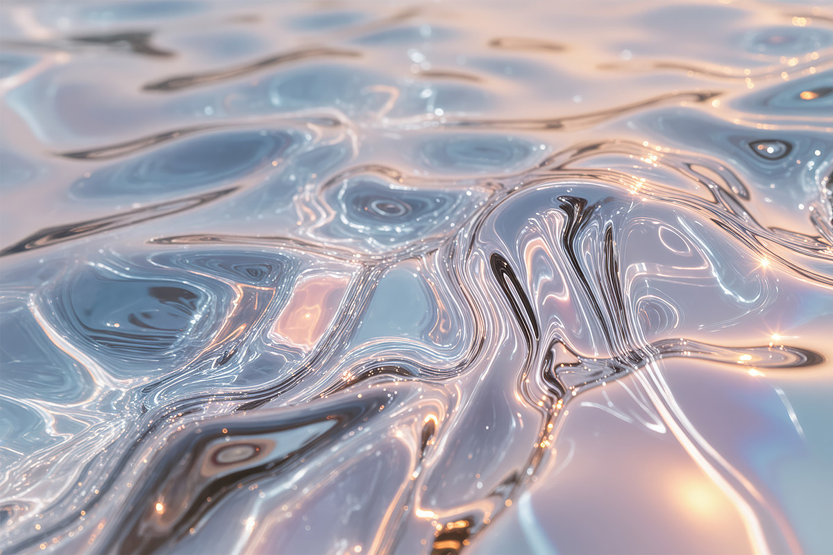 Holographic Liquid Water Backgrounds, a Decorative Illustration by StockVerse Creative (Photo 4 of 4)