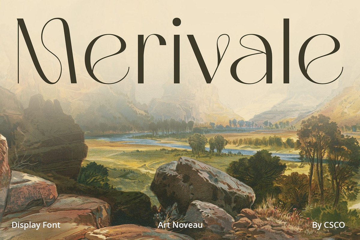 Merivale – Art Nouveau Font, a Sans Serif Font by Craft Supply Co. (Photo 1 of 8)
