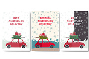 Christmas delivery banners, an Illustration by Olga Bonitas (Thumbnail 3 of 5)