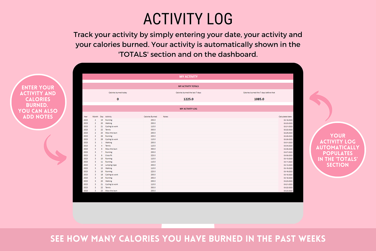 Weight Loss Tracker + Habit Tracker, a Templates & Theme by SunshineStudioBoutique (Photo 6 of 10)