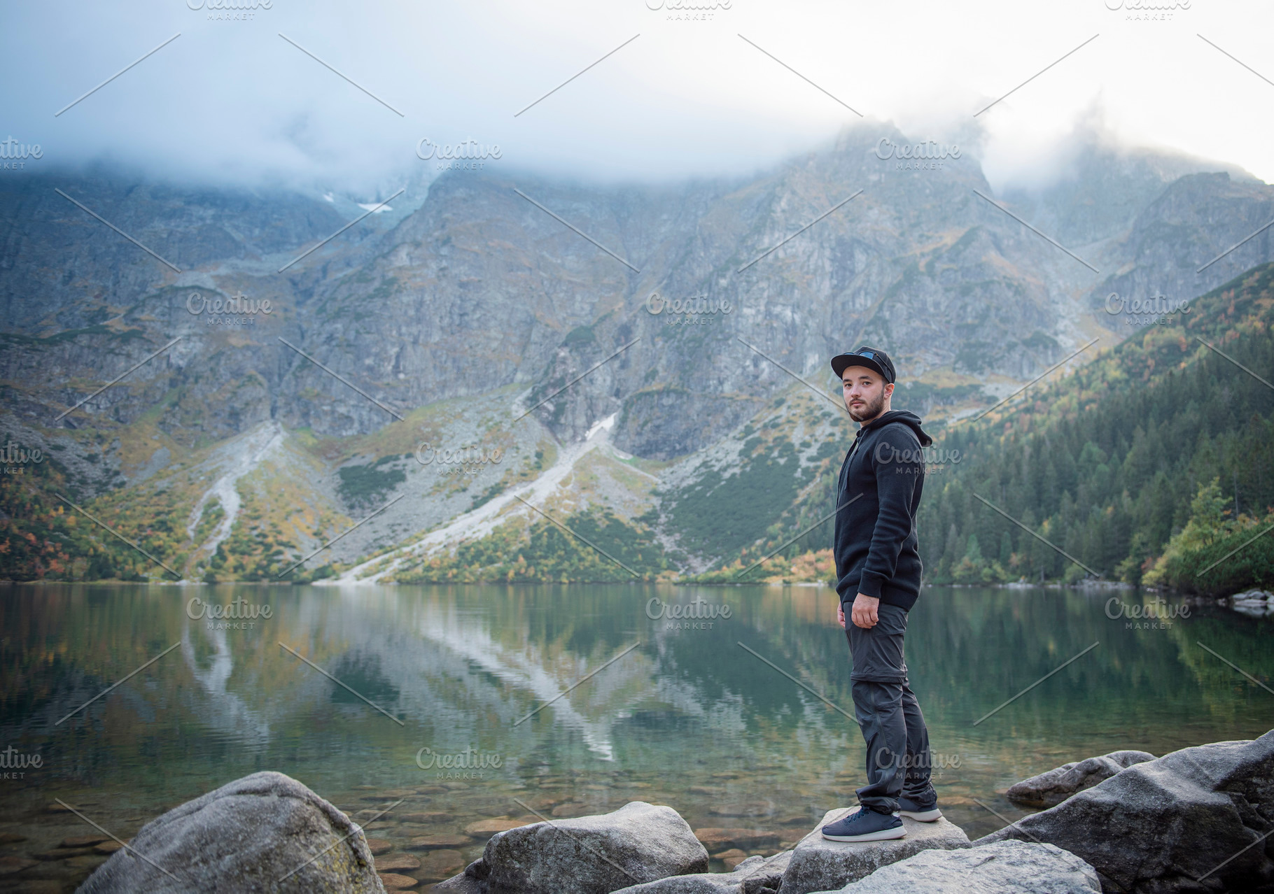 Hiking man travel outdoor lifestyle., a Person Photo by Olena Rudo