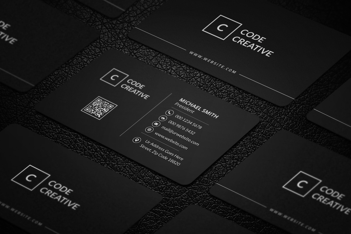 Modern Dark Pixels Business Cards, a Business Card Template by Galaxiya (Photo 5 of 8)