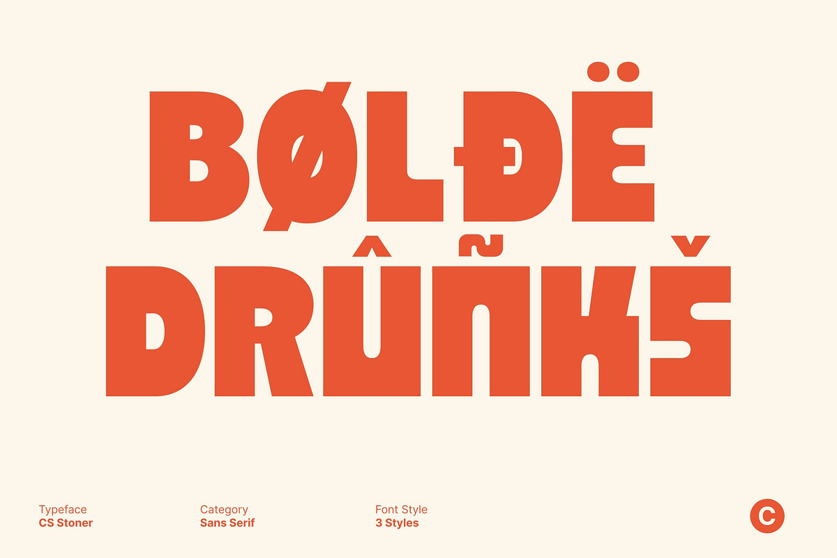 CS Stoner – Display Typeface, a Sans Serif Font by Craft Supply Co. (Photo 6 of 8)