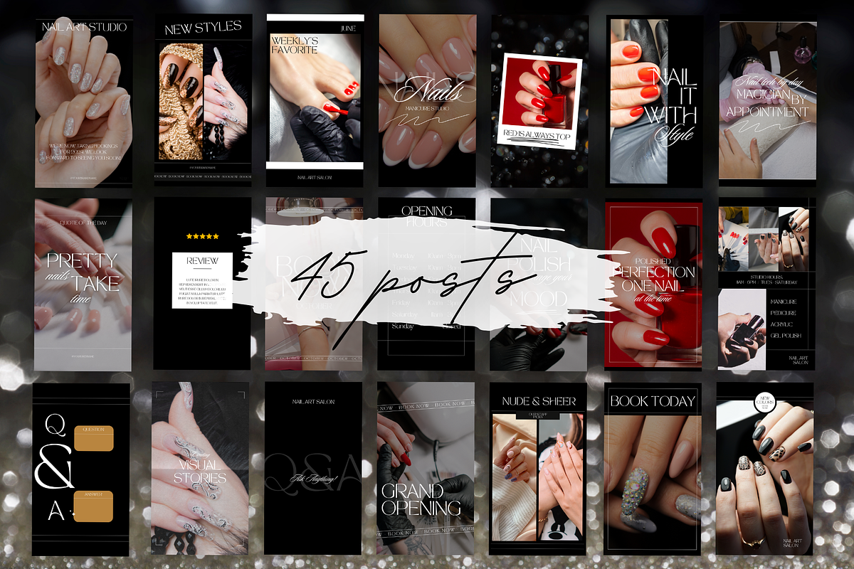 Nail Tech Instagram Templates, a Social Media Template by Cosmic Design (Photo 5 of 17)