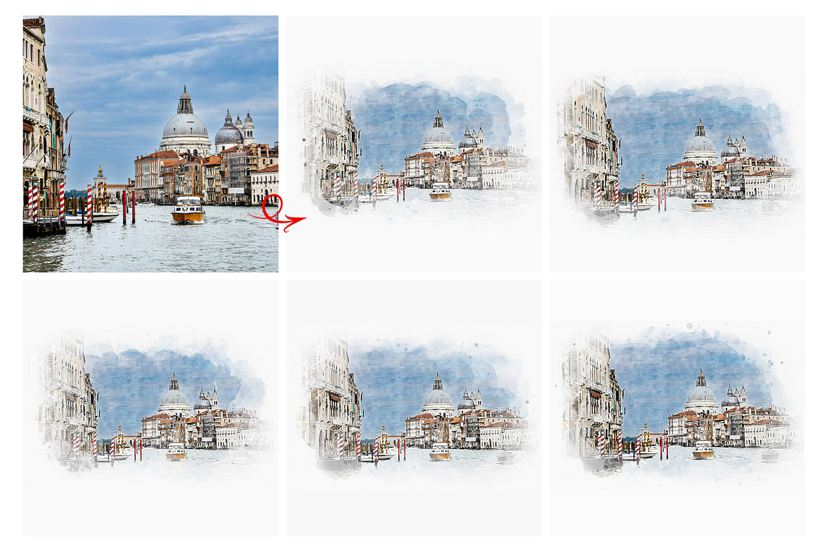 Canvas Watercolor Paint Art Effect, an Action Add-On by MRI STUDIO (Photo 2 of 16)
