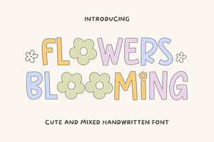 Flowers Blooming, a Handwritten Font by SaktiAvellin