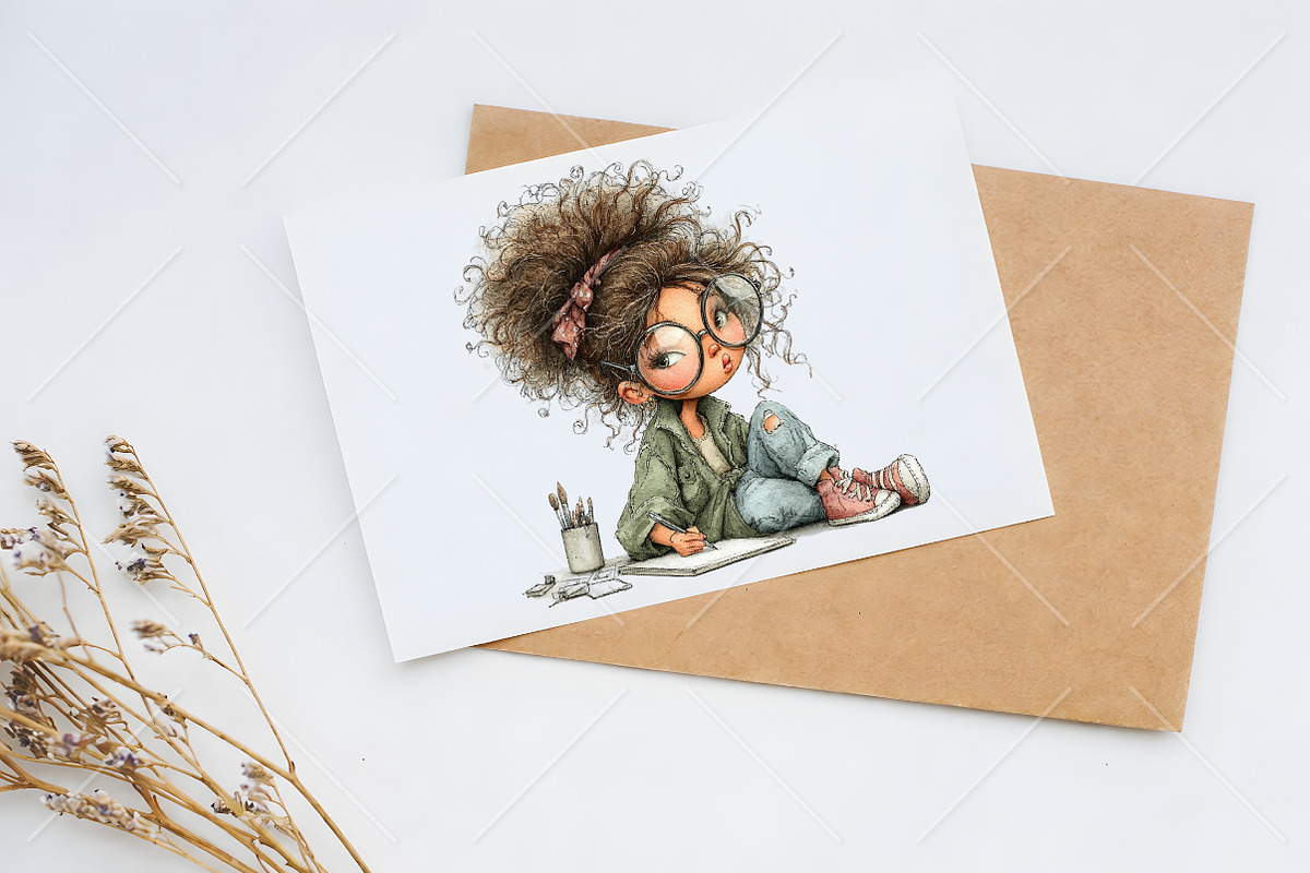 Whimsical Back to School Girl PNG, a Seasonal Illustration by Canvas Craft (Photo 10 of 10)