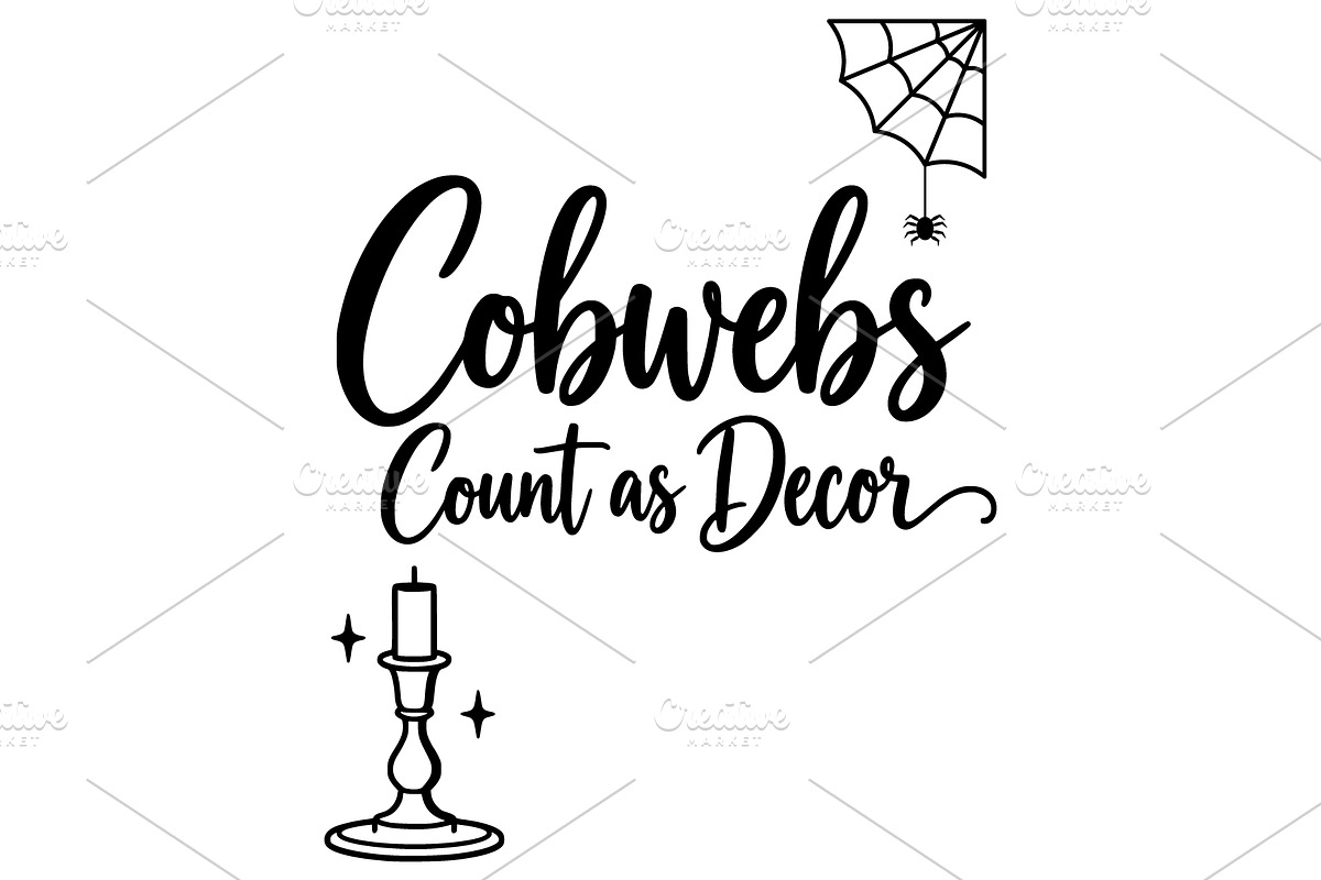 Cobwebs Count as Decor SVG, an Object Illustration by Ghagra (Photo 2 of 6)