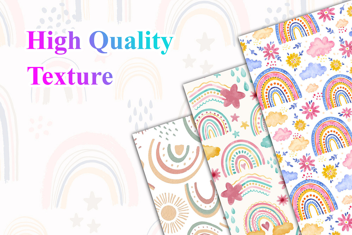 Hand Painted Rainbow Pattern, a Pattern Graphic by Digital Studio (Photo 2 of 4)