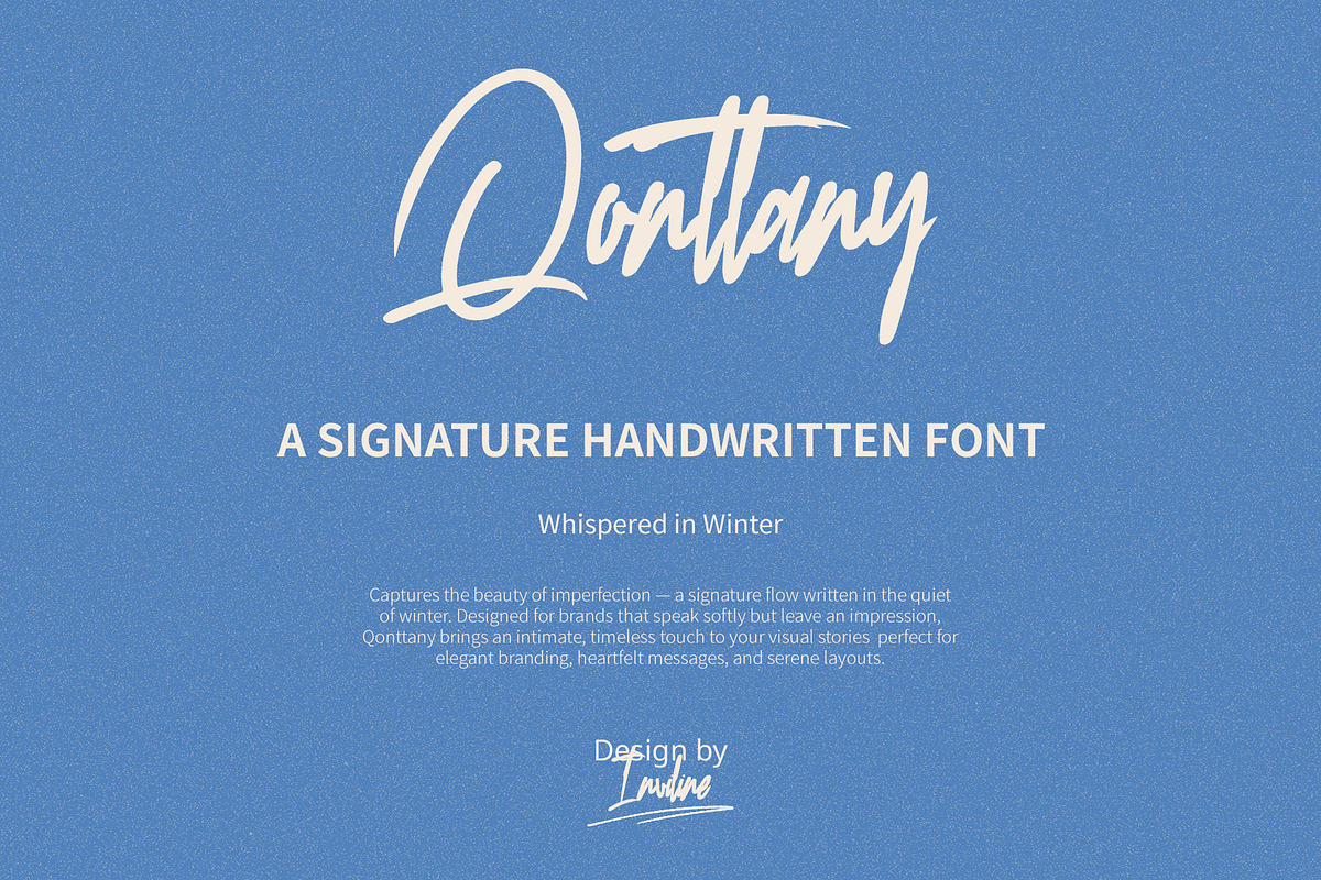 Qonttany - Brushed Signature Font, a Handwritten Font by Inviline.co (Photo 2 of 11)