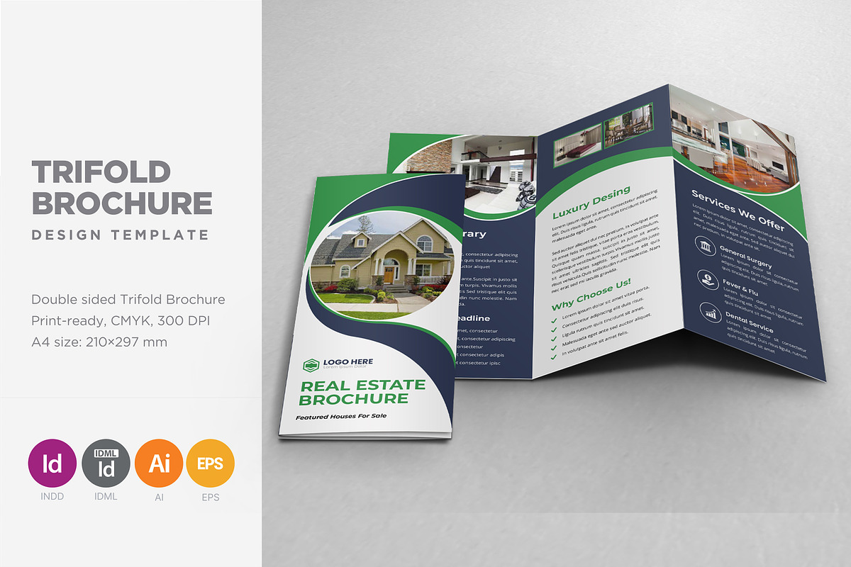 Real Estate Trifold Template, a Brochure Template by SamiSimply7 (Photo 1 of 3)