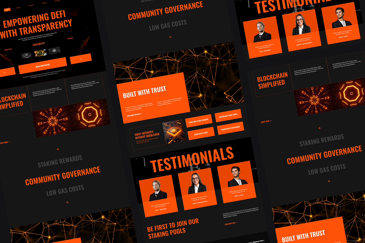 Figma Web3 Protocol Landing Page, a Landing Page Template by Musara (Photo 2 of 8)