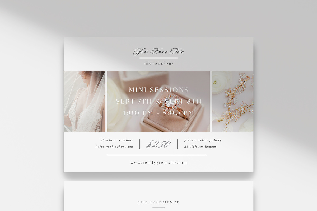 Canva Mini Session Template, a Flyer Template by roselindoco (Photo 3 of 3)
