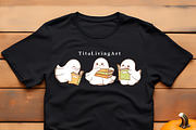 Cozy Bookish Ghost Clipart | Ghost, an Education Illustration by TitaLivingArt (Thumbnail 7 of 9)
