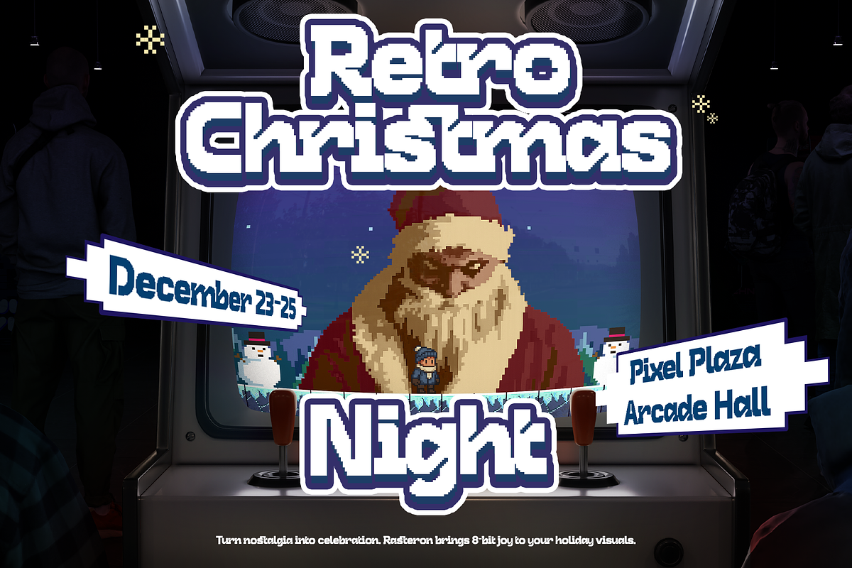 Rasteron - Arcade Pixel Display, a Slab Serif Font by Inviline.co (Photo 7 of 10)