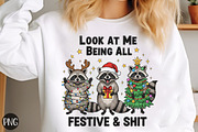 Funny Christmas Sarcastic Raccoon Pn, an Illustration by Libby Wishes (Thumbnail 1 of 4)