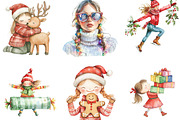 Christmas Cute Girls Sublimation PNG, an Illustration by CraftArtStudio (Thumbnail 2 of 6)