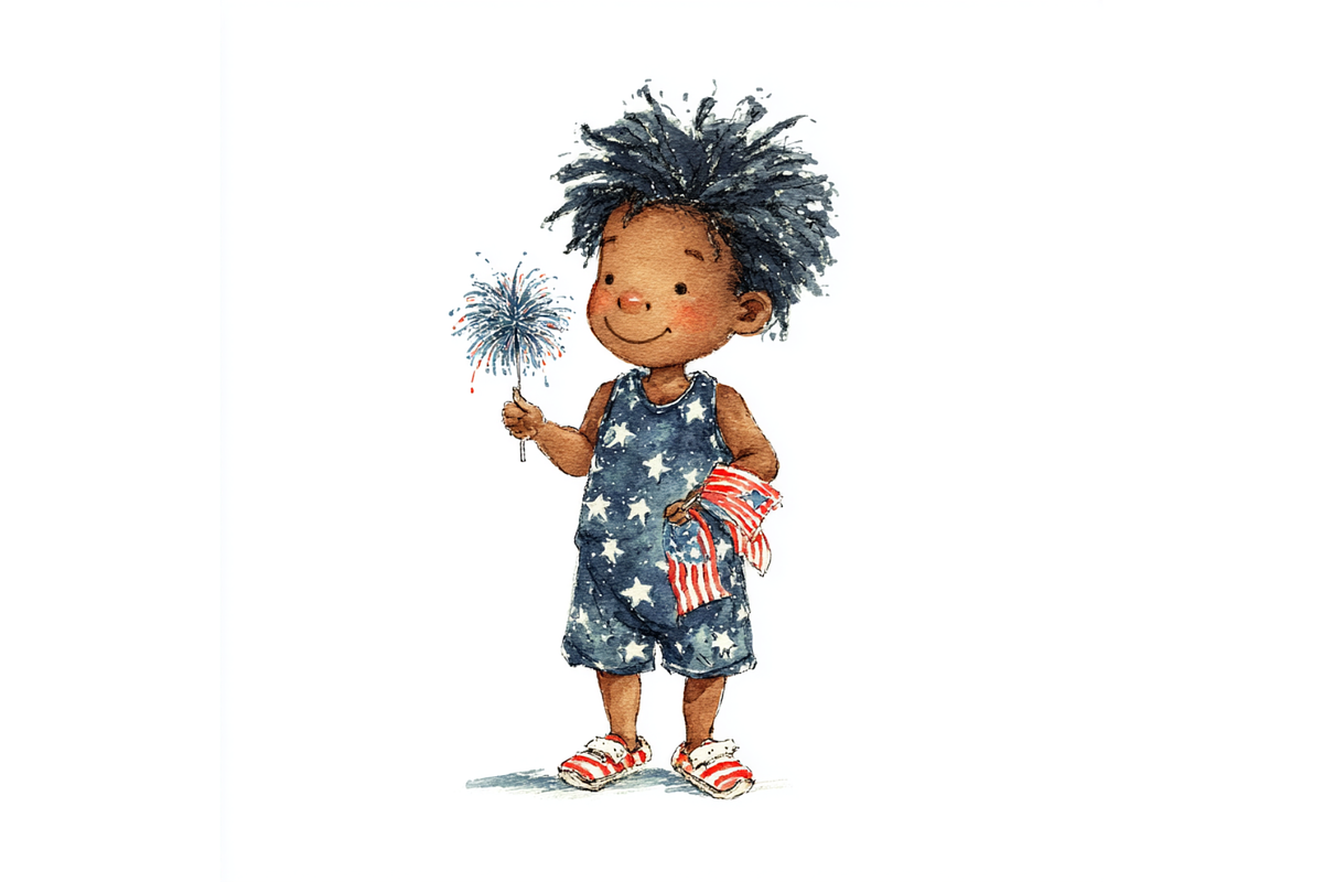 Prompt Watercolor America Clipart, a Decorative Illustration by Creative design (Photo 6 of 7)