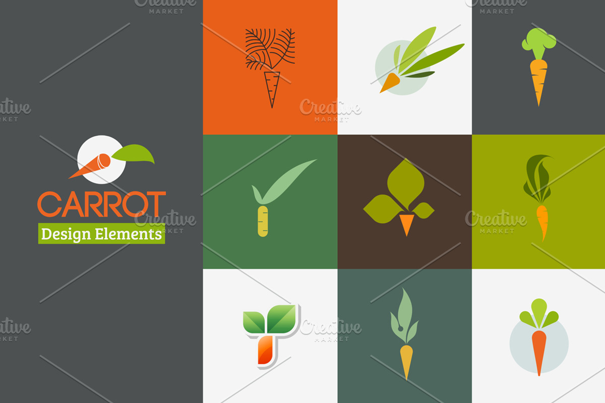 Carrot - Set of logos templates, a Branding & Logo Template by elena_andreeva