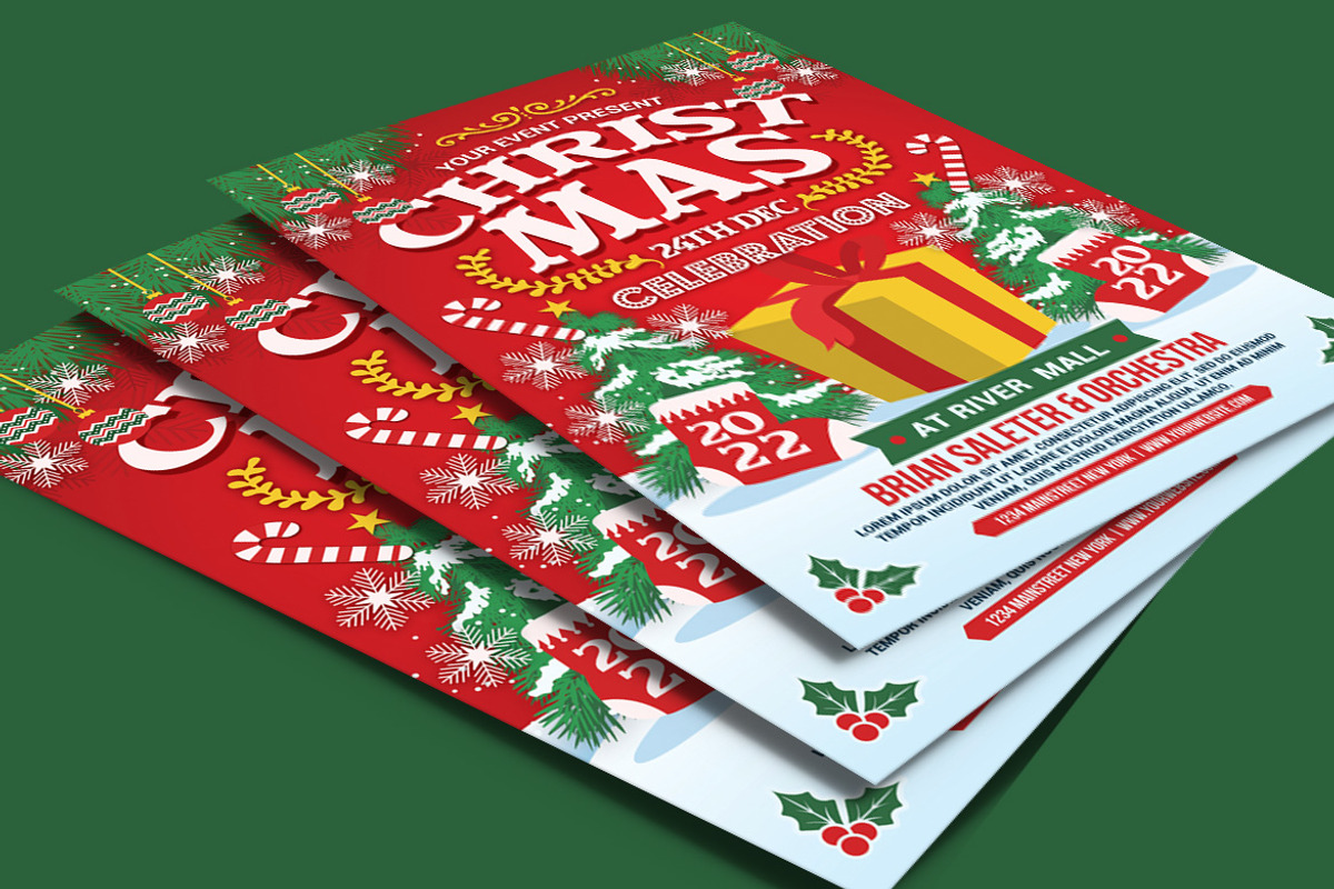 Christmas Celebration Flyer Template, a Flyer Template by Muhamad Iqbal hidayat (Photo 4 of 4)